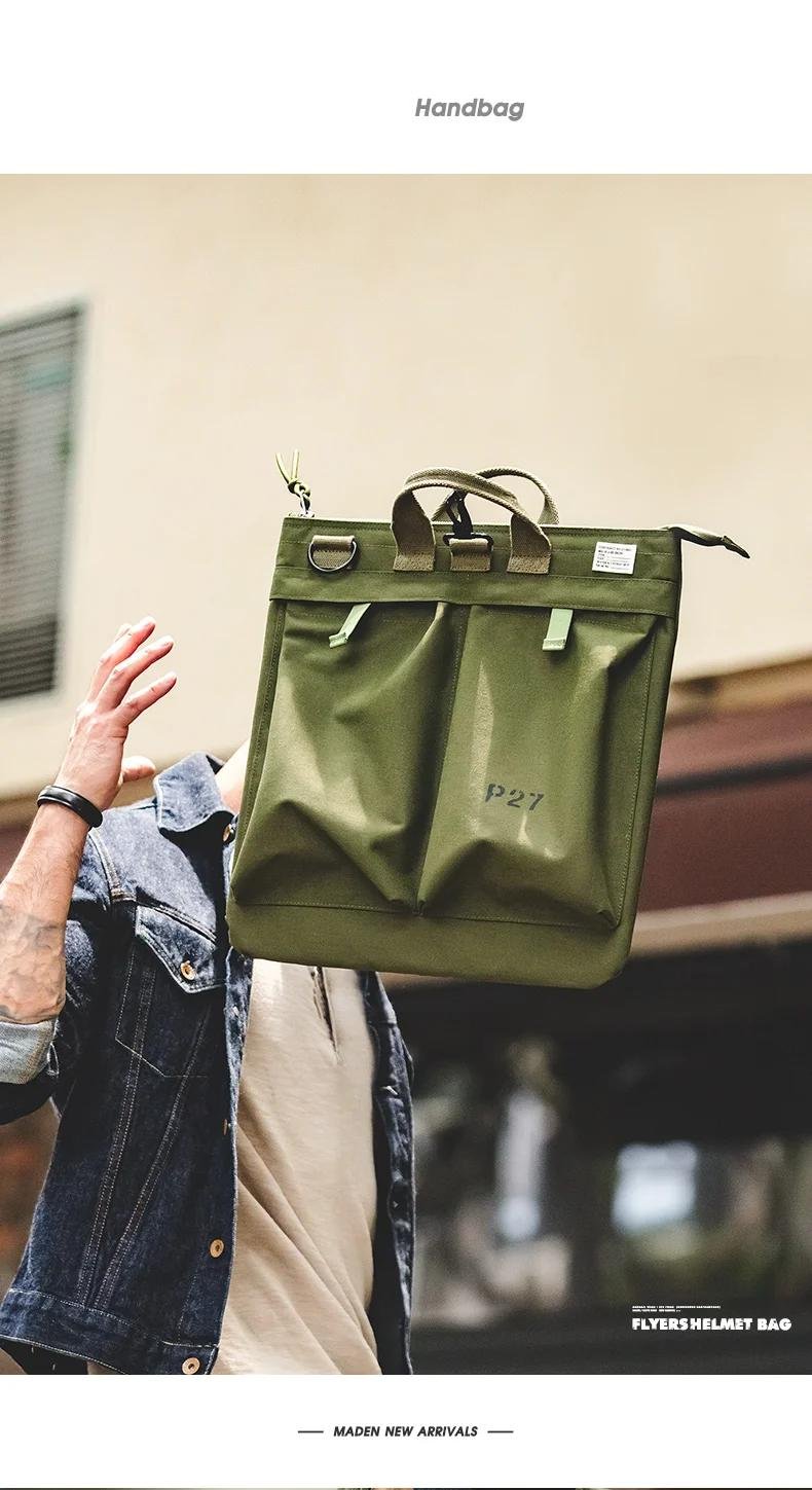 258368 049627 Men's Flyers Helmet Canvas Bag Large Capacity Crossbody Shoulder Messenger Bag Designer Military Tablet Computer Handbag Mallzona