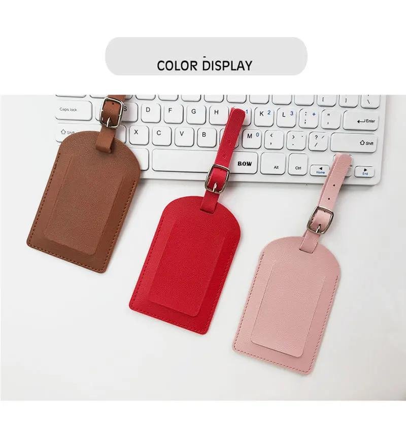 3/2/1PCS PU Leather Flip Luggage Tag Light Soft Solid Color Airplane Baggage Tag Boarding Pass Suitcase Tag Travel Accessories 10 Mallzona 260756 989d86 3/2/1PCS PU Leather Flip Luggage Tag Light Soft Solid Color Airplane Baggage Tag Boarding Pass Suitcase Tag Travel Accessories Mallzona