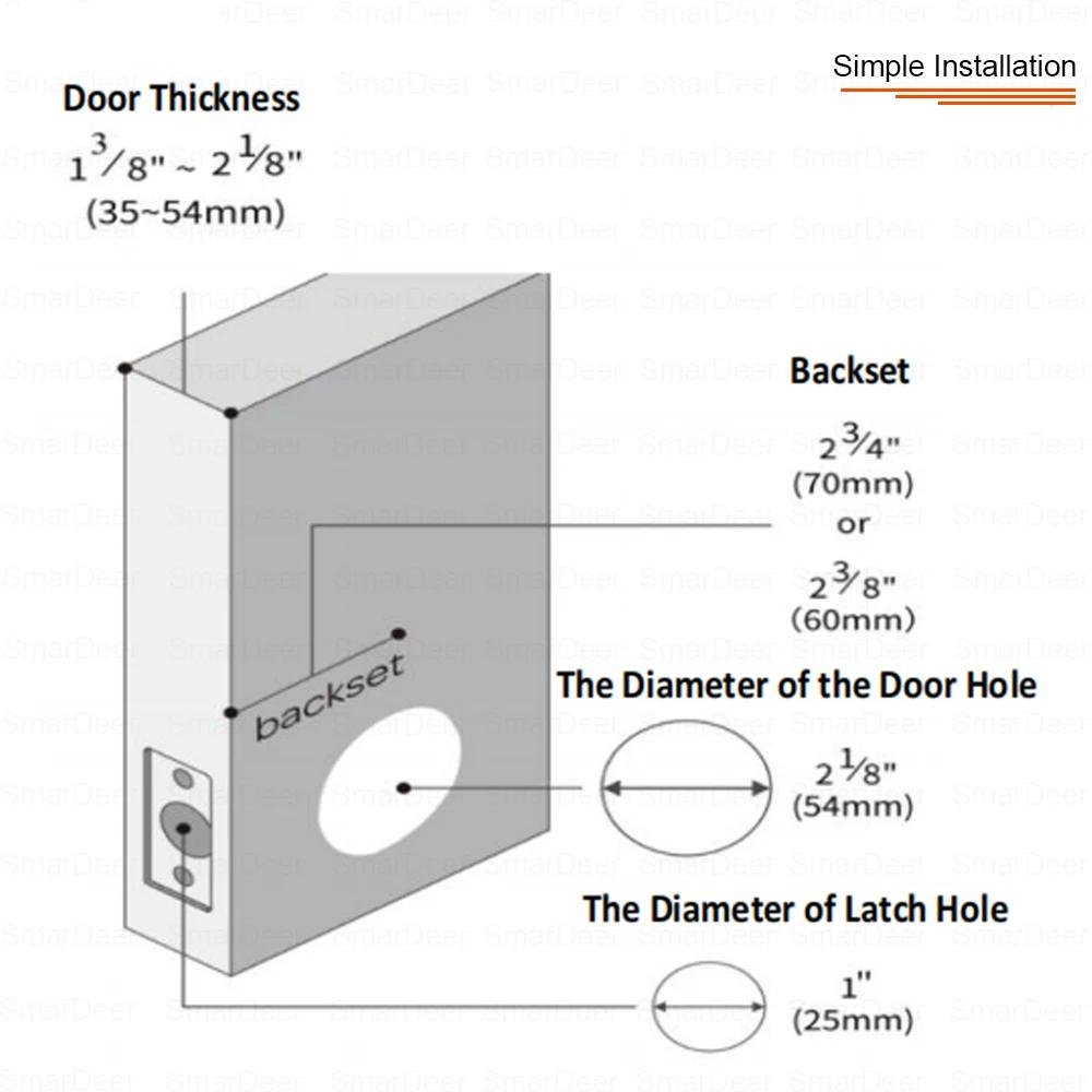 307034 771b20 Fingerprint Lock for Tuya Smart Lock with Bluetooth Door Lock Keyless Entry with Fingerprint and Tuya App Mallzona