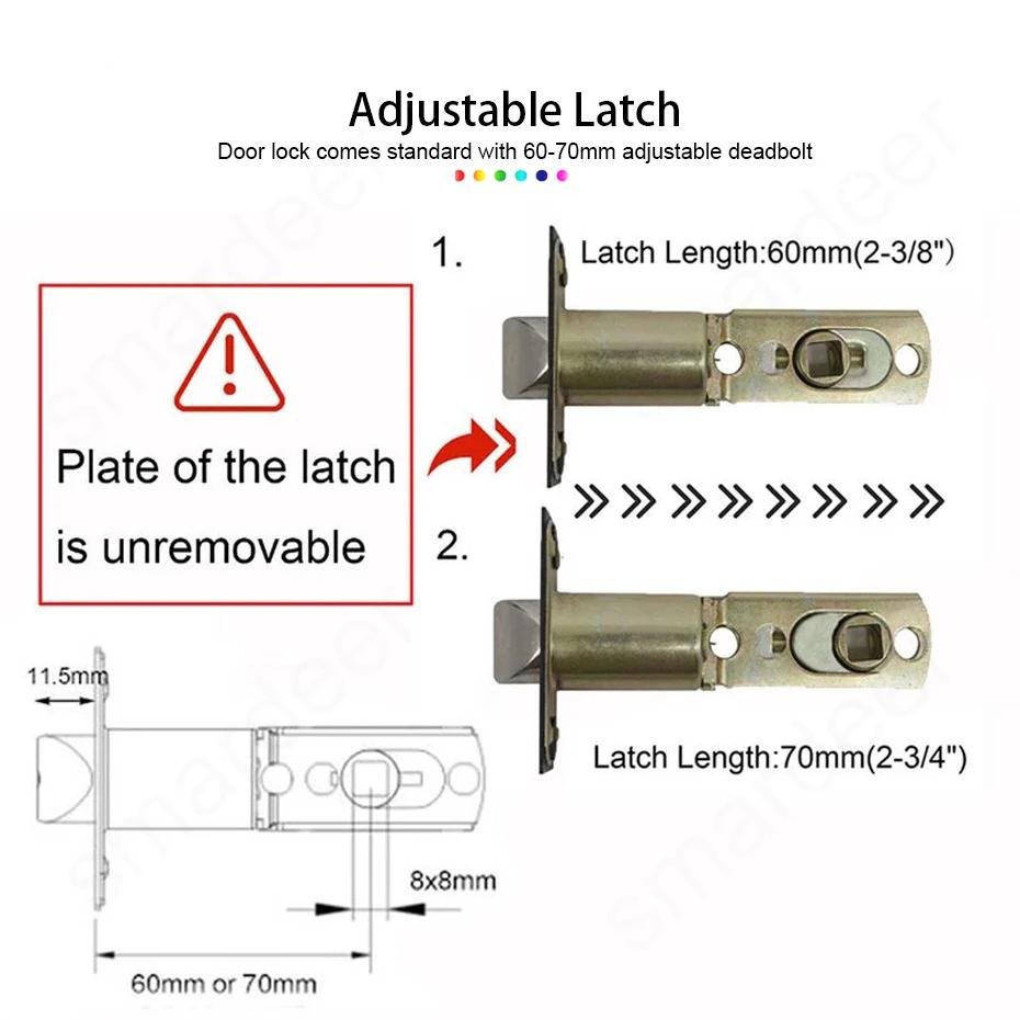 307034 90676c Fingerprint Lock for Tuya Smart Lock with Bluetooth Door Lock Keyless Entry with Fingerprint and Tuya App Mallzona