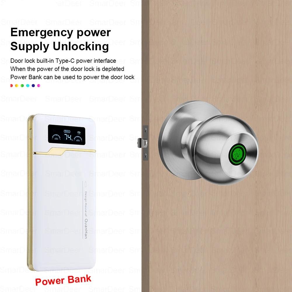 307034 b71062 Fingerprint Lock for Tuya Smart Lock with Bluetooth Door Lock Keyless Entry with Fingerprint and Tuya App Mallzona