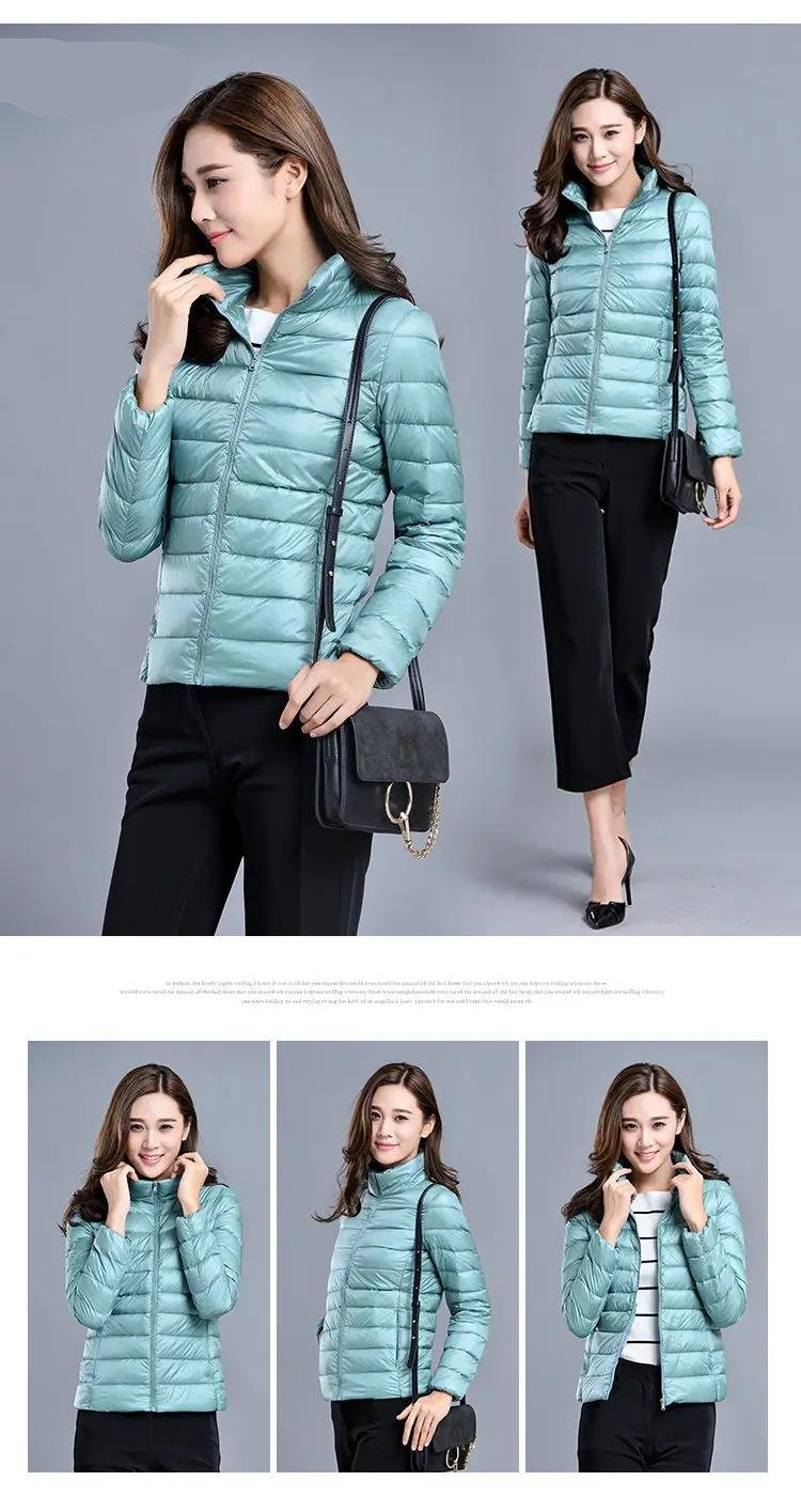 316684 f88bbc 90% Ultra-light Plus Size Thin Down Jacket Women, Autumn Winter Slim Short Hooded Warm White Duck Down Coat Women Outerwear Mallzona