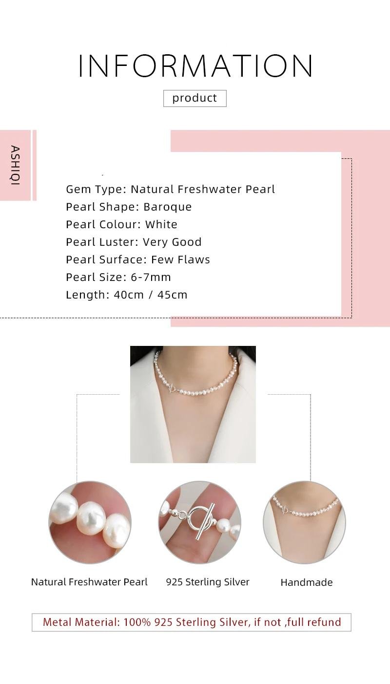 Natural Freshwater Pearl OT Clasp Necklace 925 Sterling Silver Jewelry for Women 1 Mallzona 2266085 7922df Natural Freshwater Pearl OT Clasp Necklace 925 Sterling Silver Jewelry for Women Mallzona